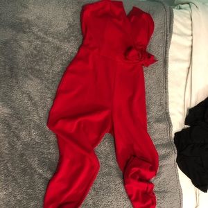 red jumpsuit
